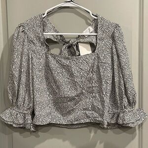 Sienna Sky Black and Cream Blouse